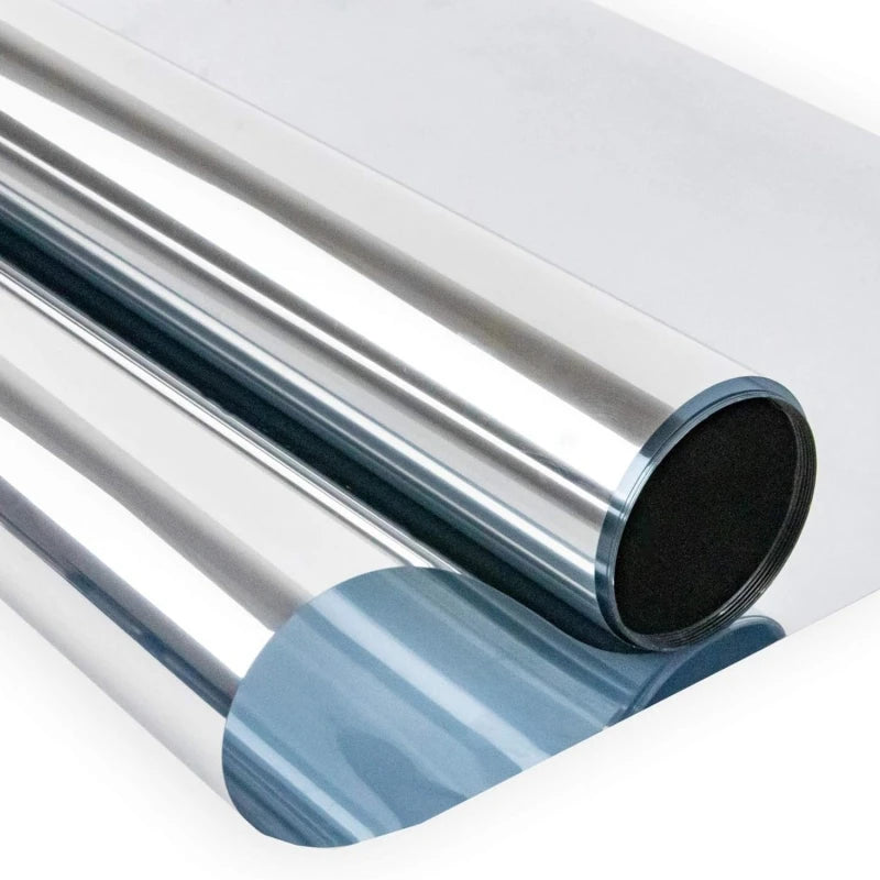 0.9X6.5M One Way Privacy Window Film Reflective Mirror Sun Blocking Heat Control Daytime See Out But Not in Window Tint for Home