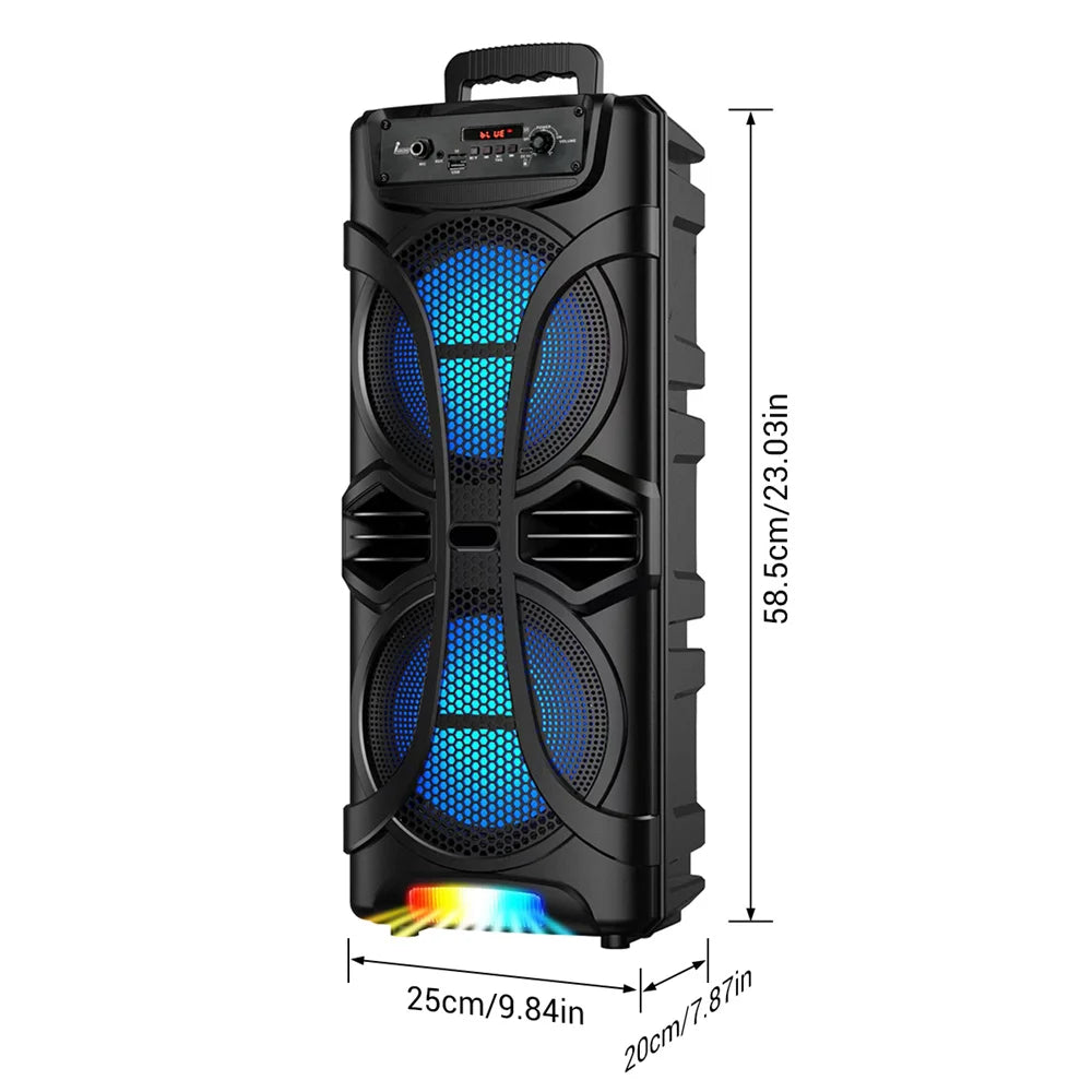 Curuk 6800W Portable Bluetooth Speaker Sound System With Karaoke Lights