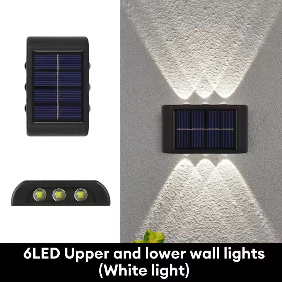 Solar Outdoor Wall Lamp Waterproof Up Down Lighting For Garden