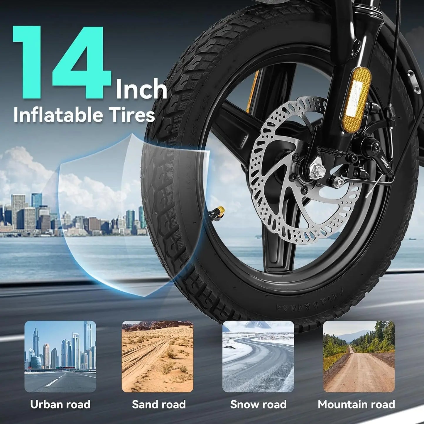 Electric Folding Bike For Adults 560W 48V Battery 24 MPH