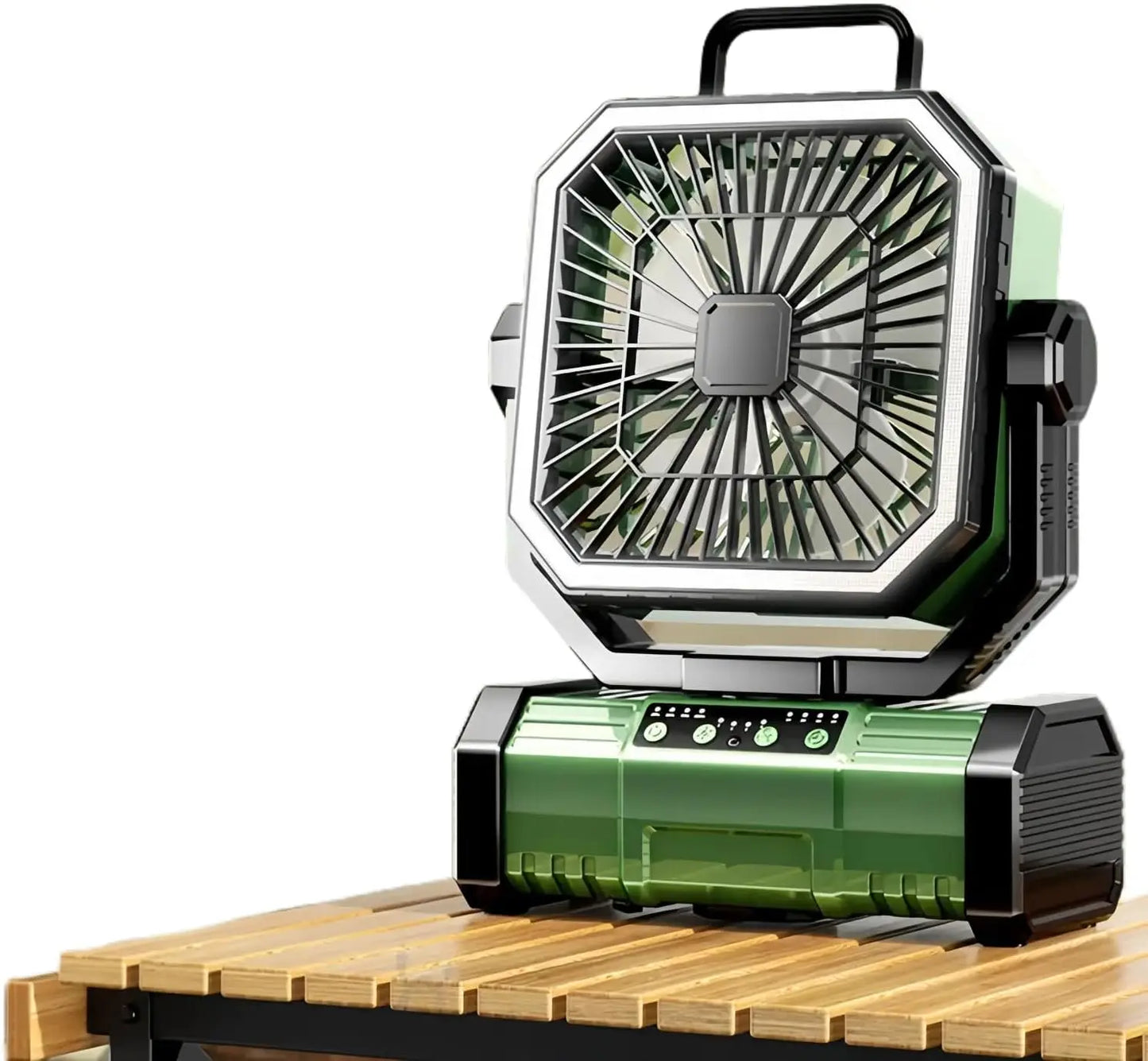 Camping Fan With LED Lantern 20000mAh Portable Oscillating 4 Speeds