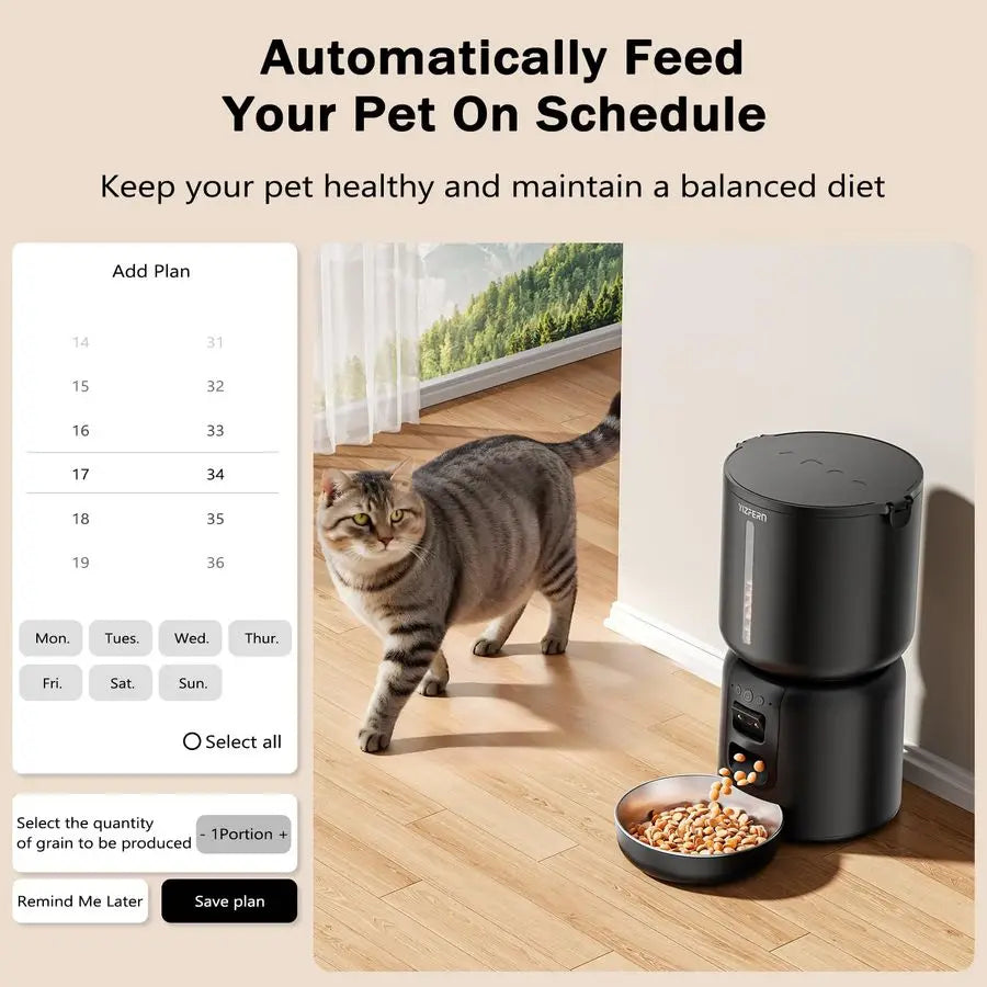 Automatic Cat Feeder With Camera And Night Vision Monitoring