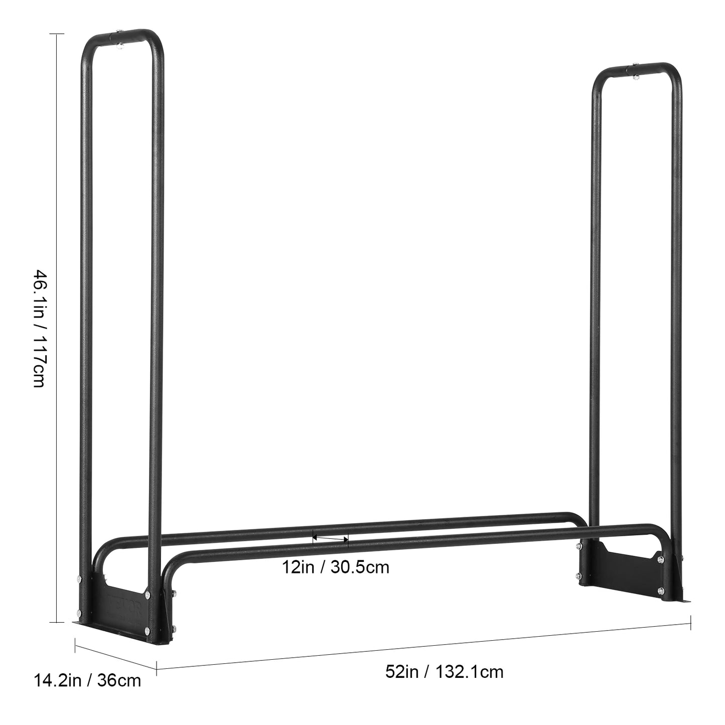 SucceBuy Outdoor Firewood Rack With 600D Oxford Waterproof Cover