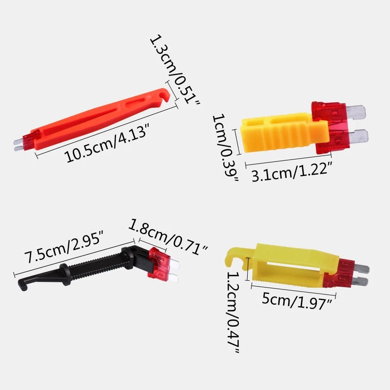 Four Piece Micro Car Fuse Puller Plier Tweezers Set