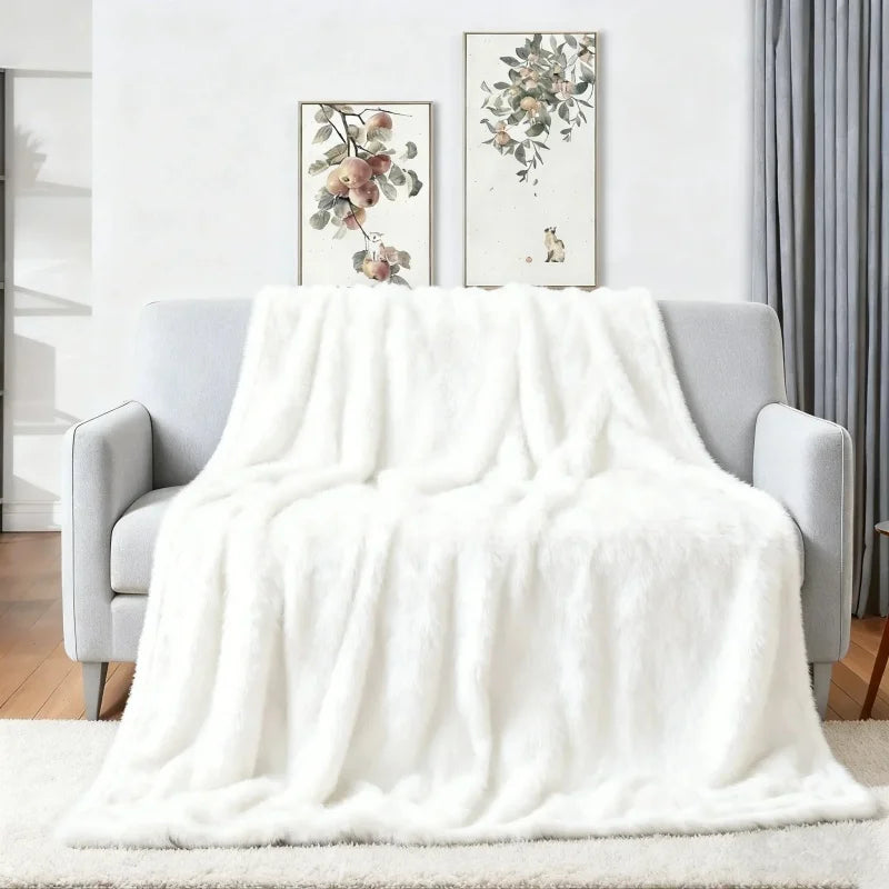 Fashion Print Flannel Blanket Ultra Soft Cozy for Home Decor