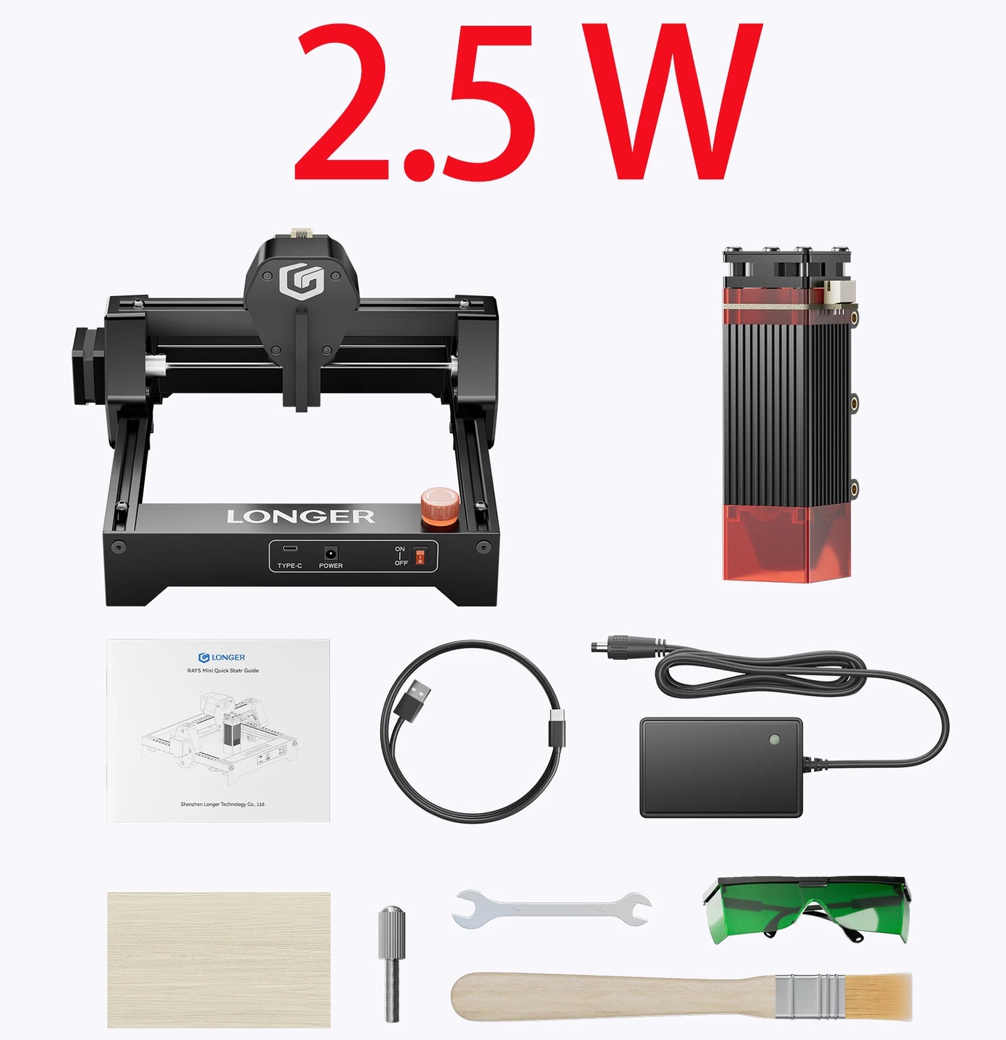 Longer RAY5 Mini Laser Engraving Machine Kit With Goggles