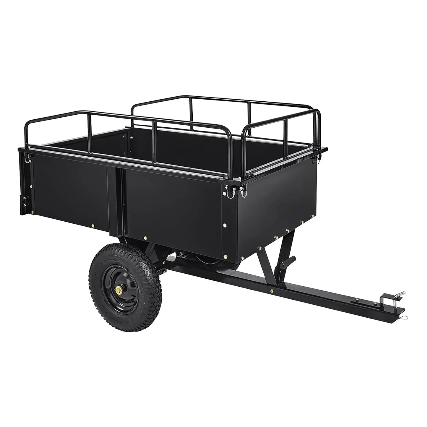 HiMISS ATV Trailer Garden Cart Wheels Utility Trailer For Tractors ATVs