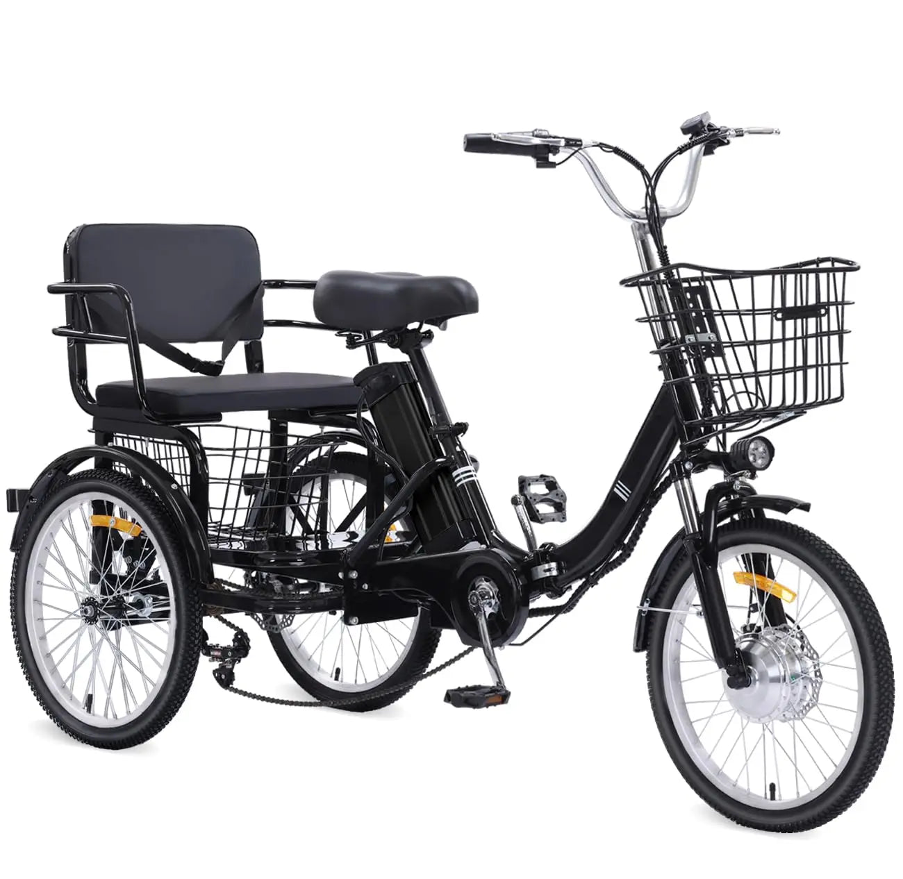 Folding 48V 13Ah Electric Tricycle for Adults With Passenger Seat