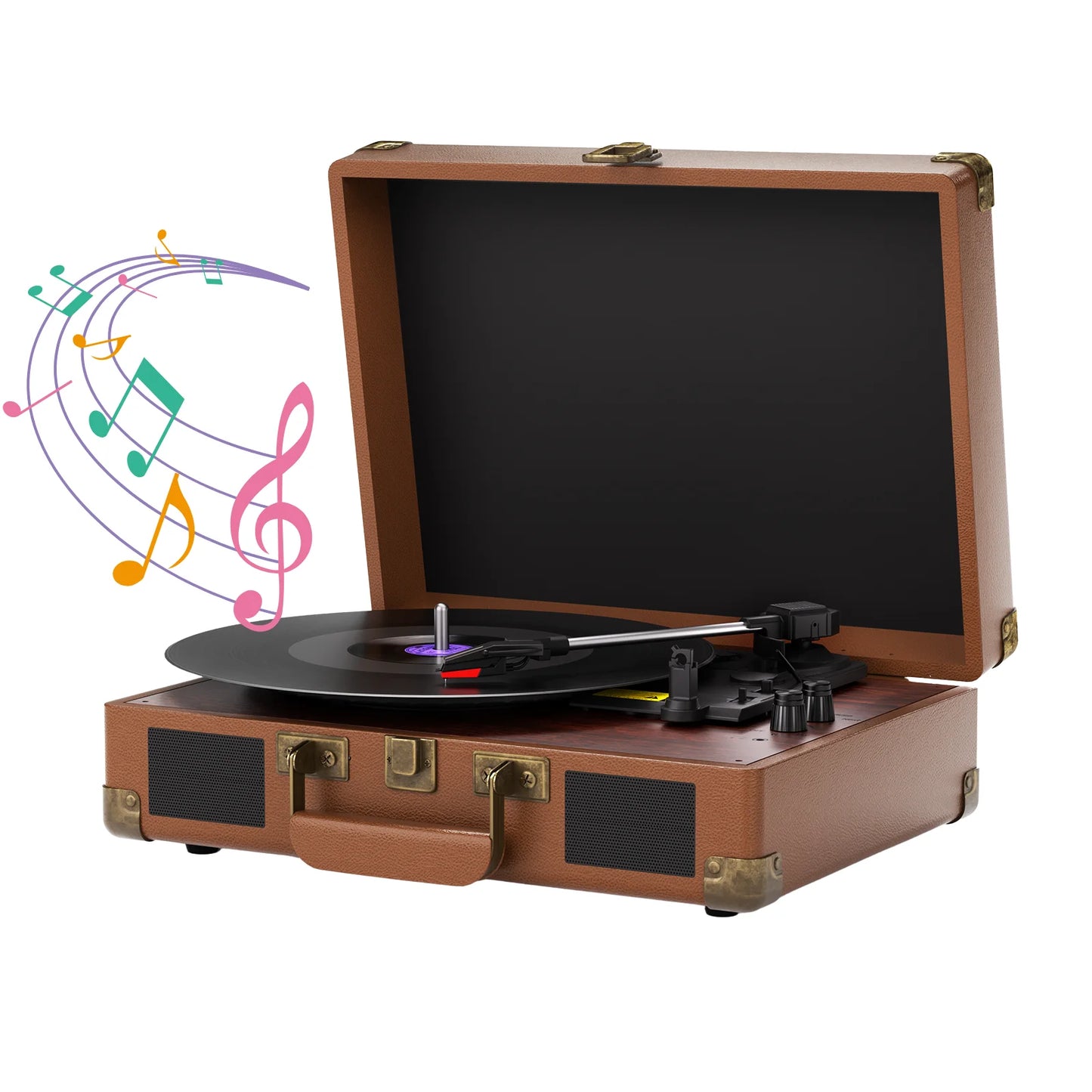 MAIO Record Player, 3-Speed 33/45/78RPM Vinyl Spinner with 2 Built-in Stereo Speakers, Headphone Jack