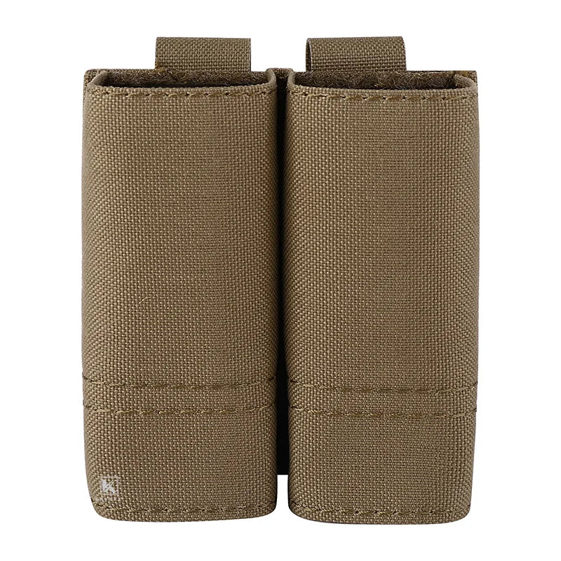 KRYDEX Tactical 9mm Double Magazine Pouch Pistol Mag Holder MOLLE