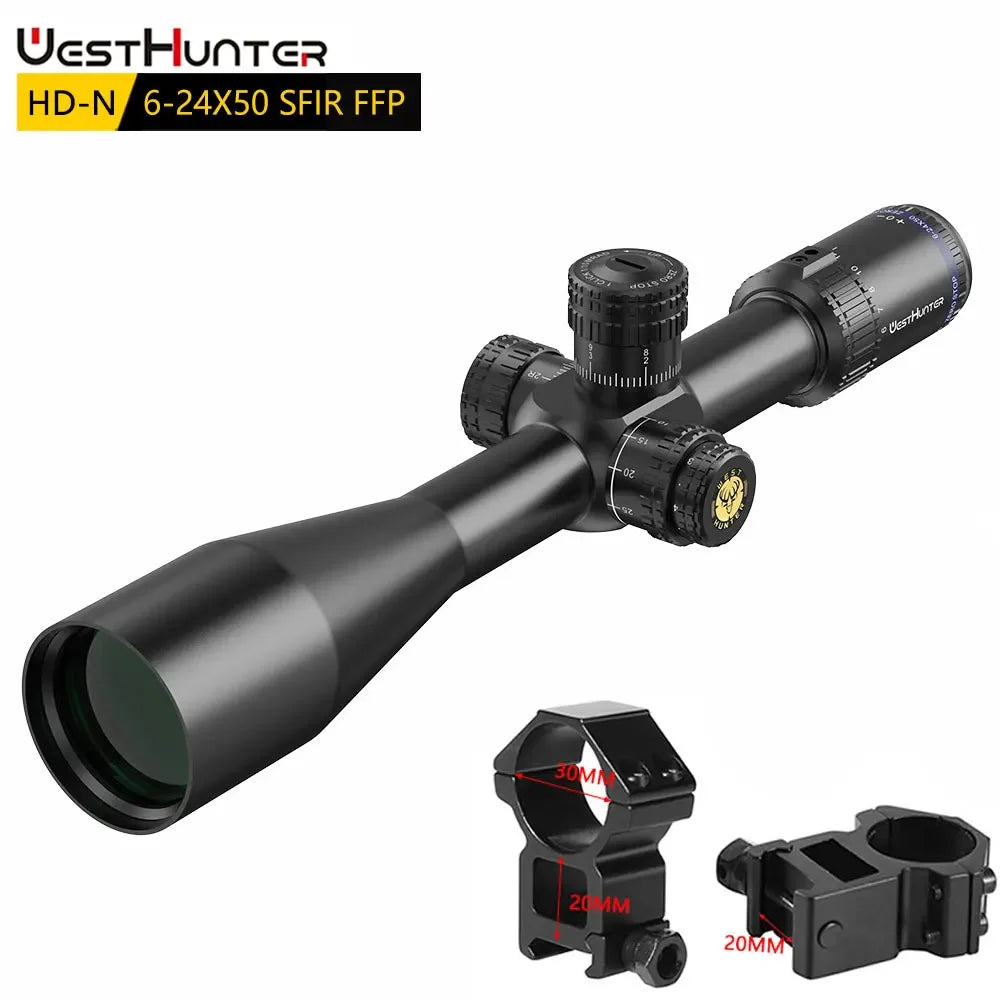 WestHunter HDN FFP Riflescope Zero Stop With Mil Adjustment
