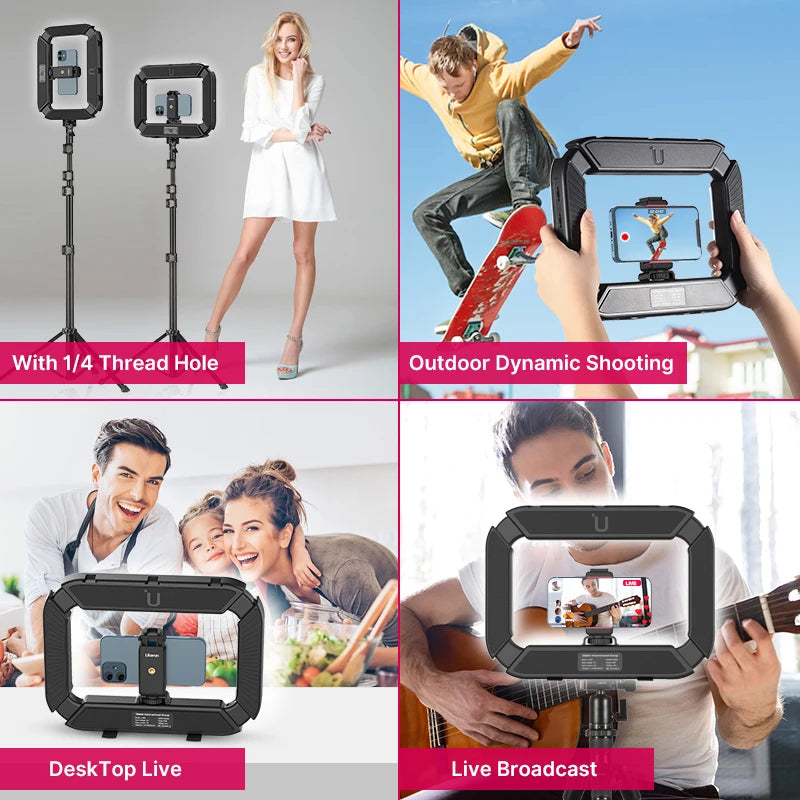 Ulanzi U200 Rechargeable Smartphone Video Rig With LED Ring Light