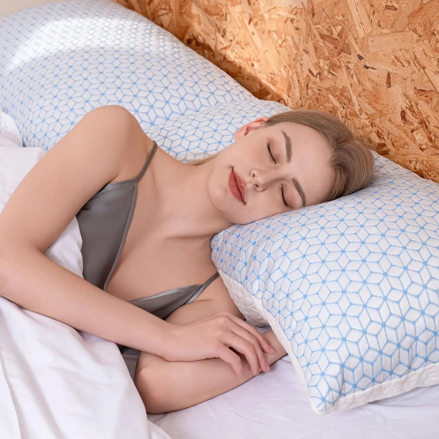 Shredded Memory Foam Pillows Set Of Two With Adjustable Firmness