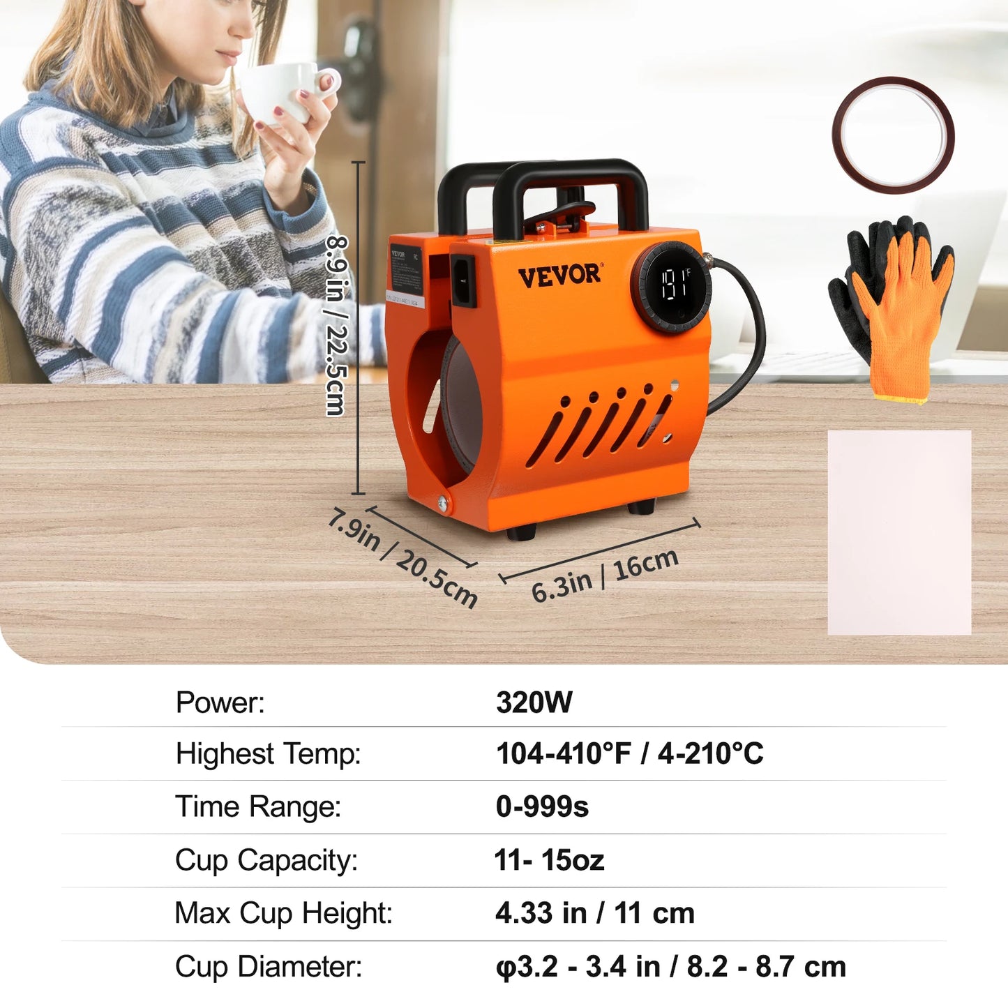 SucceBuy Mug Heat Press Sublimation for DIY Gift Projects