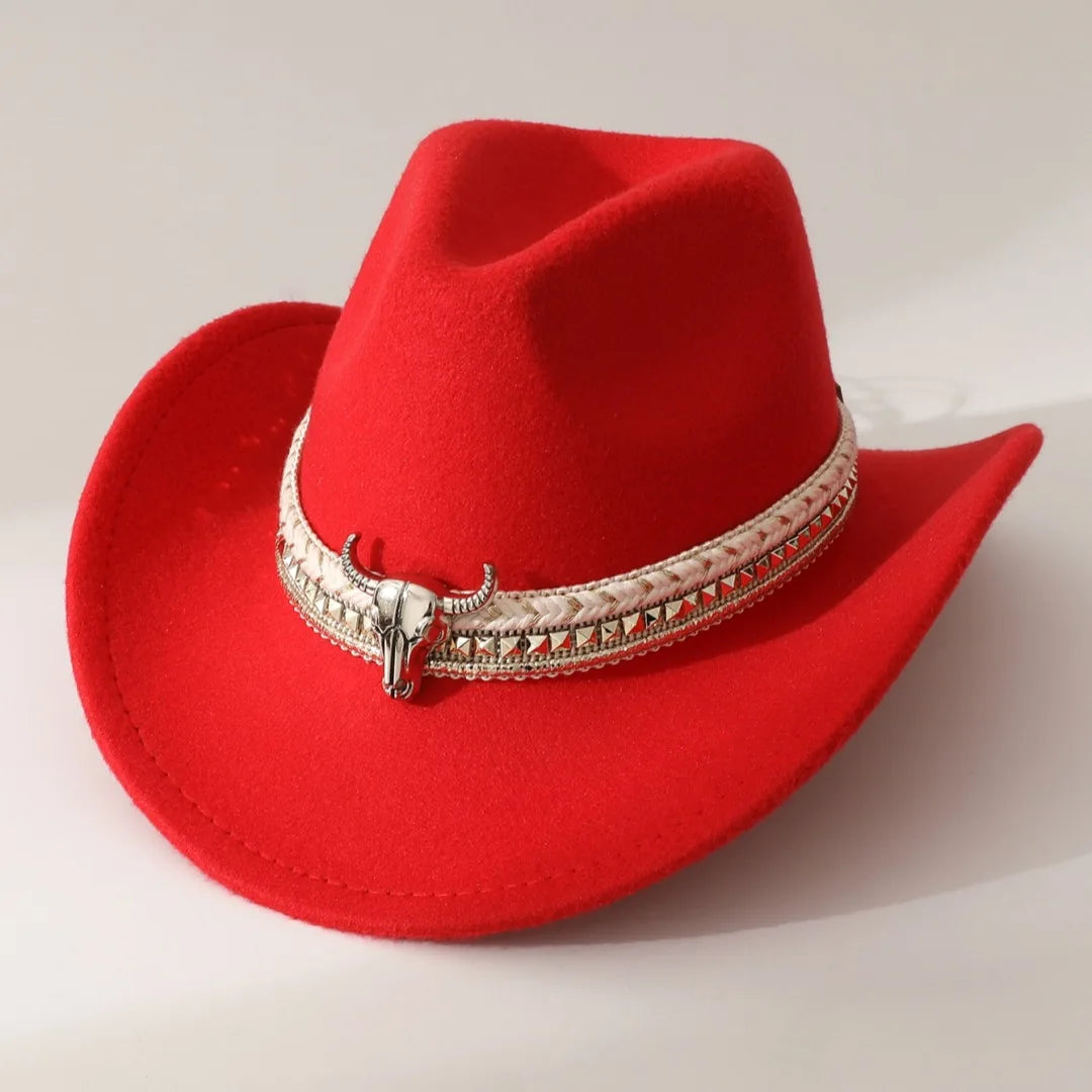 New Heart Shaped Cowboy Head Accessories Cowboy Hat Felt Hat New Men's and Women's Outdoor Knight