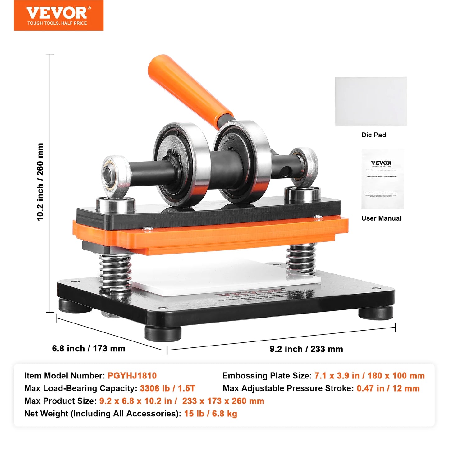 SucceBuy Leather Cutting Machine Embossing Plate Manual Die Cutter
