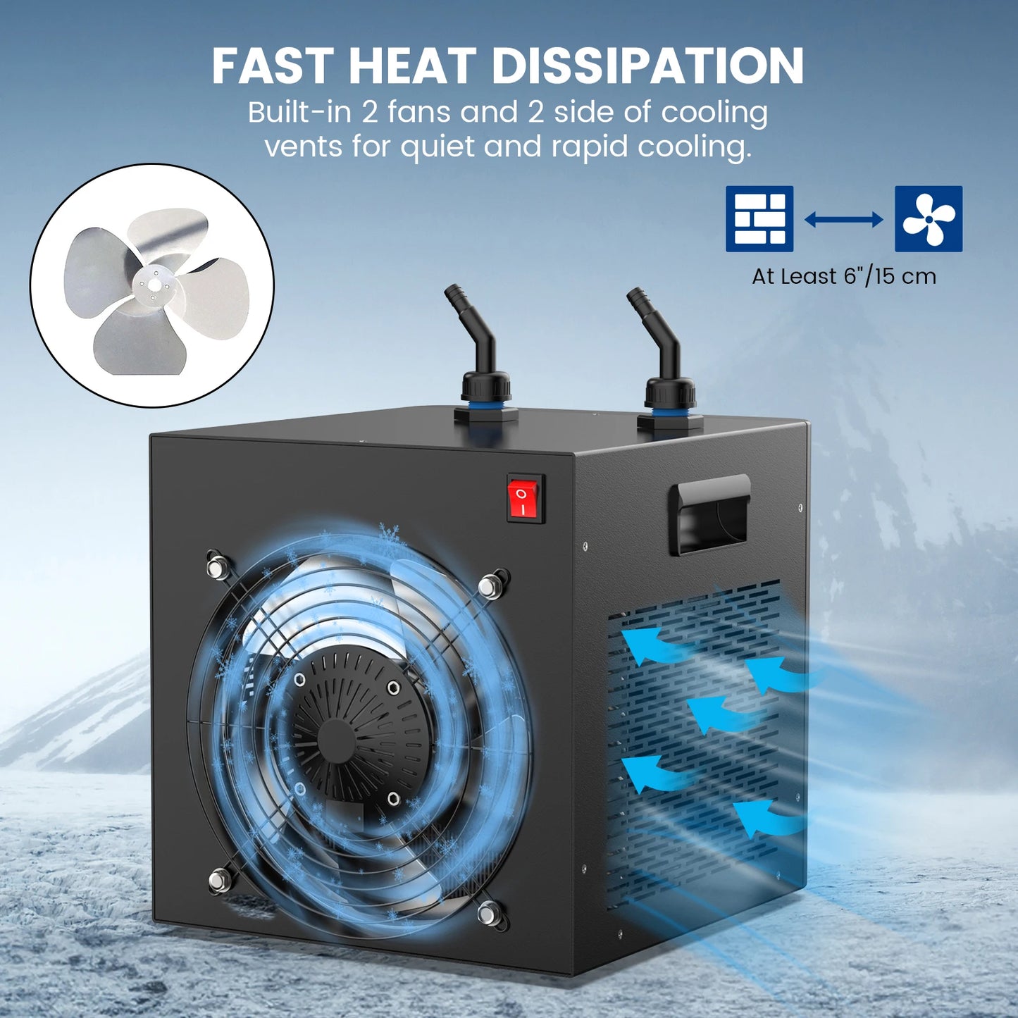 Half HP Aquarium Water Chiller AL500L For 132 Gallon Tanks