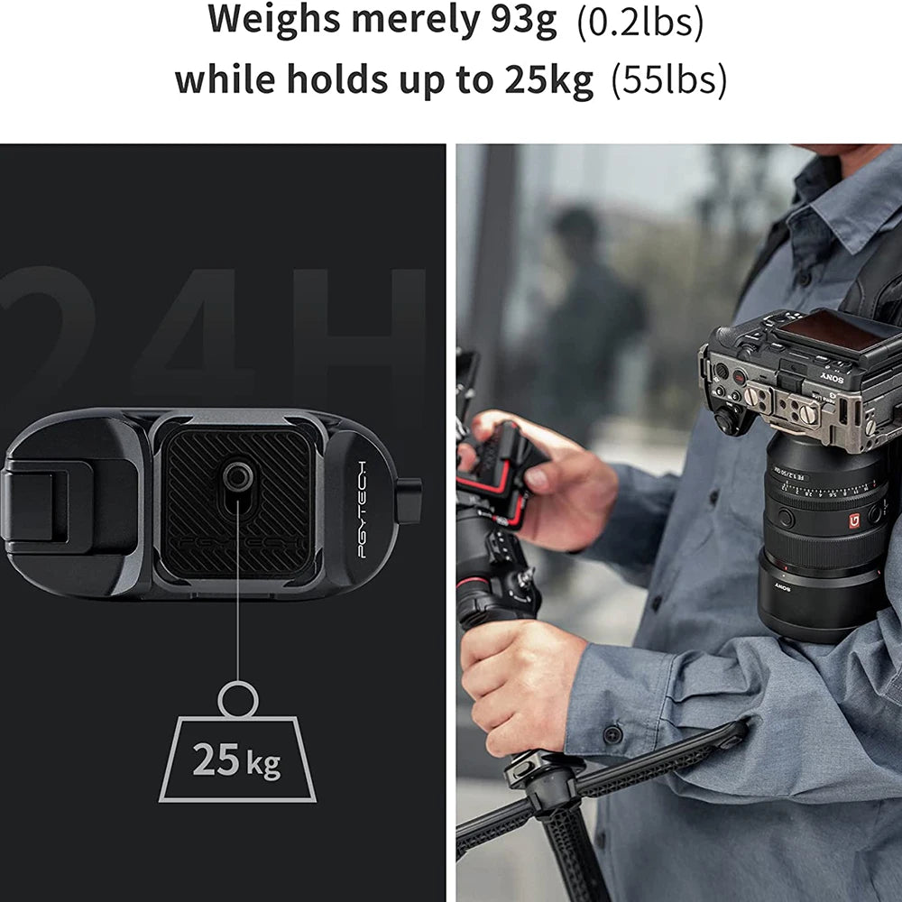 PGYTECH Beetle Camera Clip With Plate Quick Release System