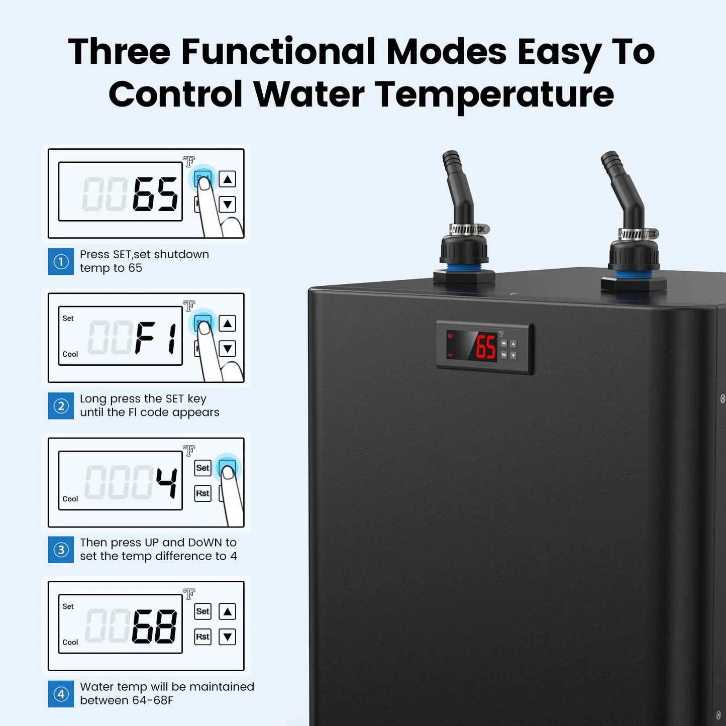 Half HP Aquarium Water Chiller AL500L For 132 Gallon Tanks