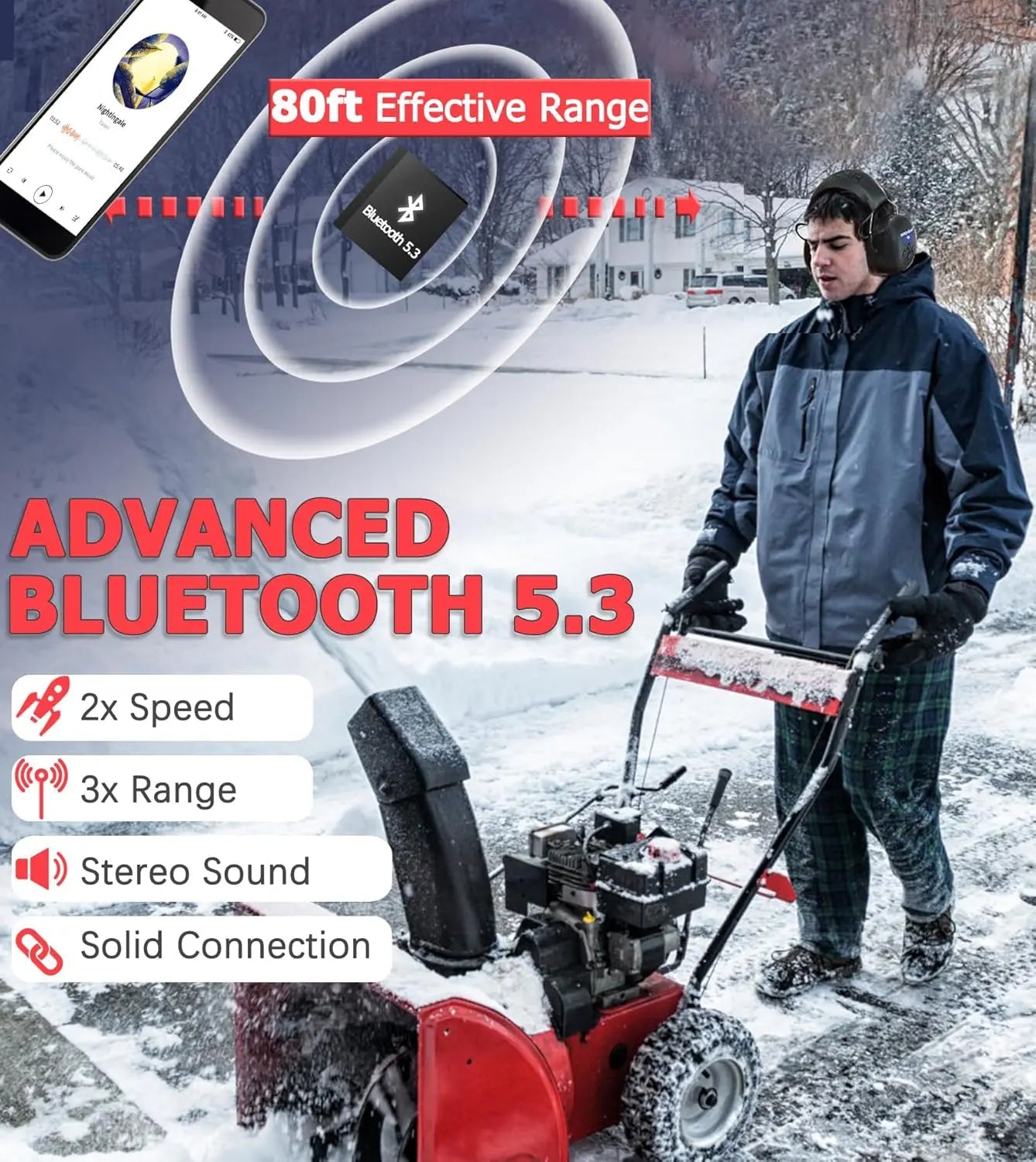 PROHEAR Bluetooth 5.3 Earphones With 30dB SNR Hearing Protection