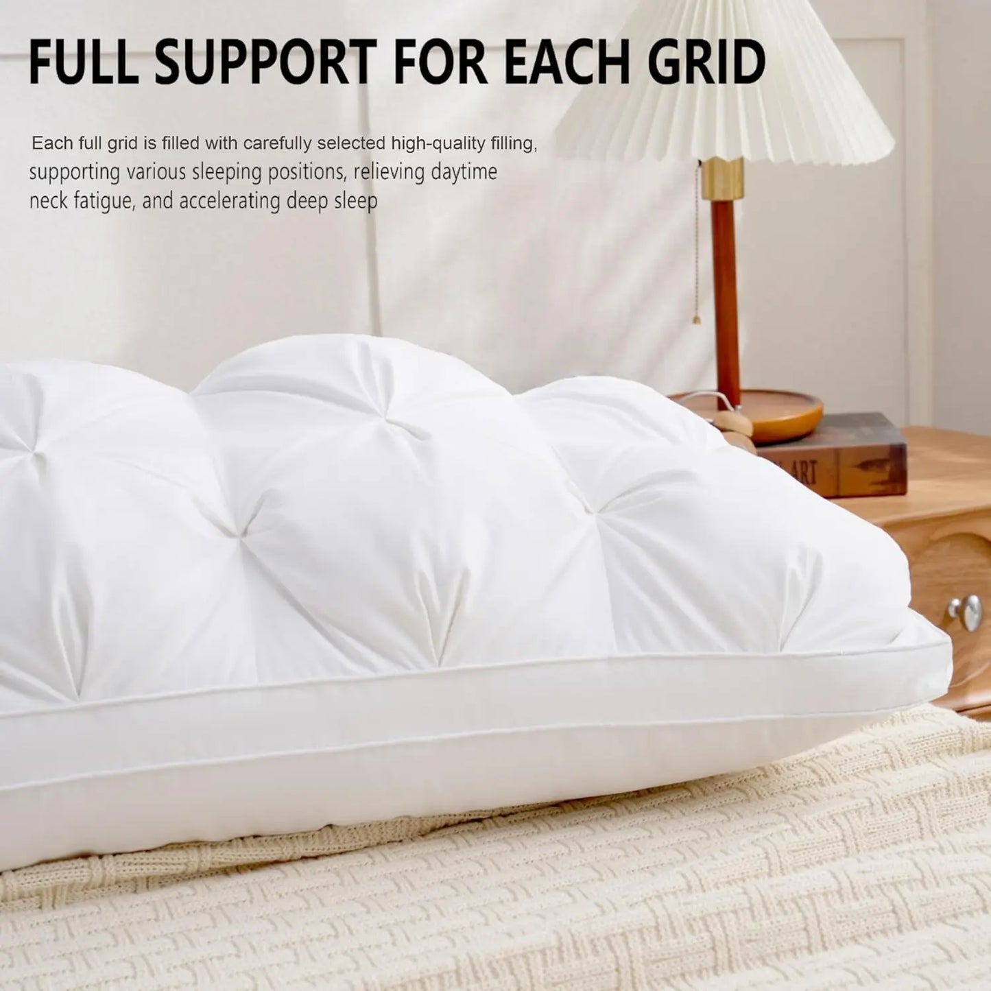 Bedsure Microfiber Pillow Set 2 Pack Soft Support Hotel Quality