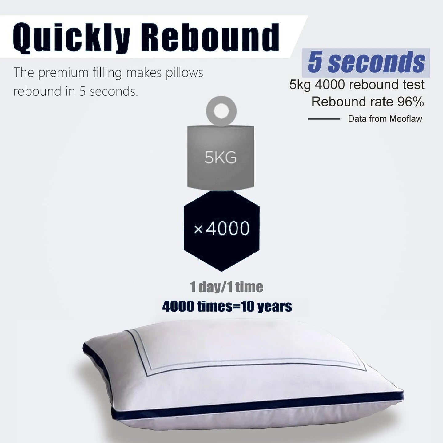 NONECN Luxury Embroidered Pillowcases 2pc Set Polyester