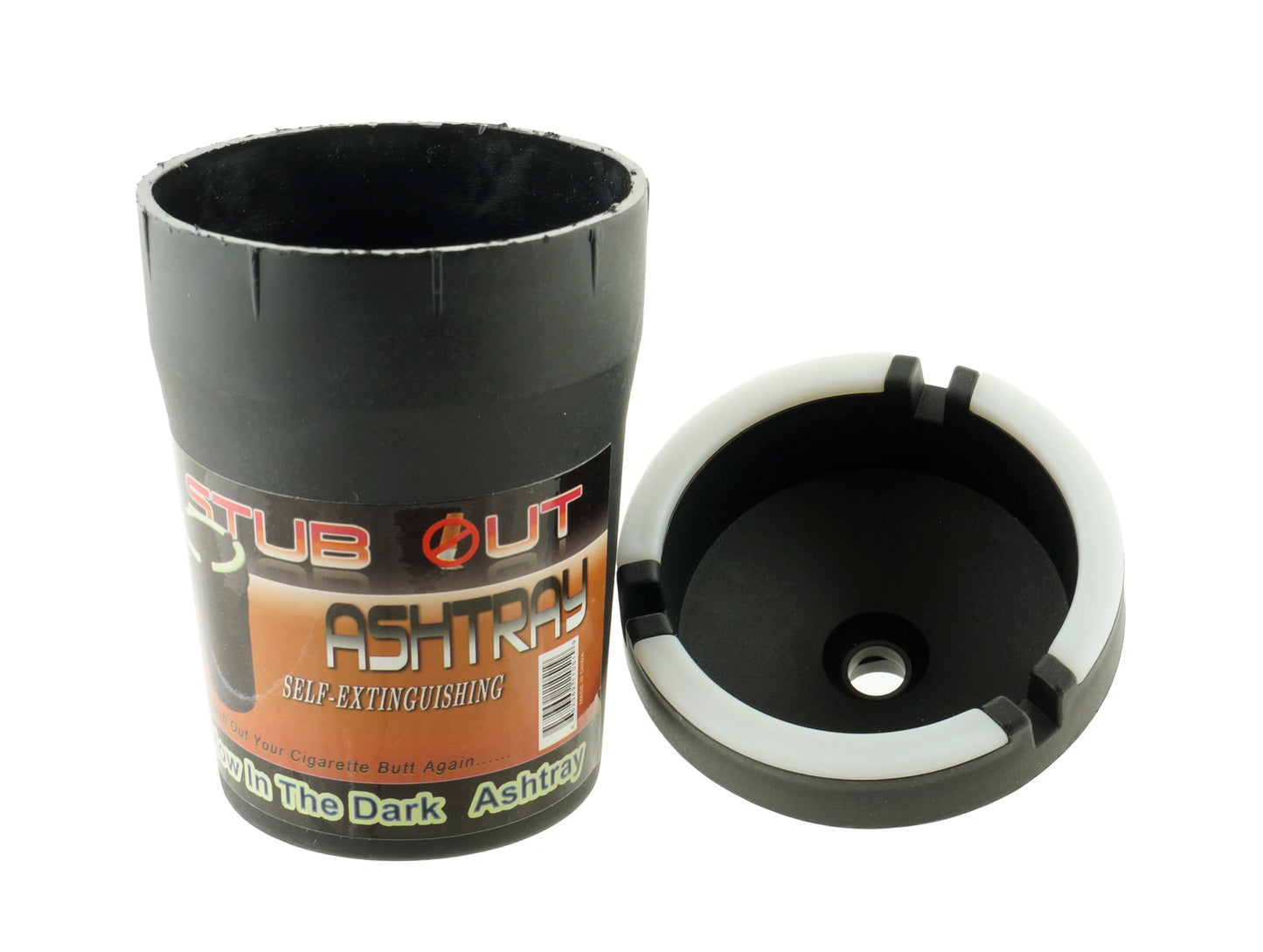 Glow In The Dark Cup Style Car Ashtray SelfExtinguishing Holder
