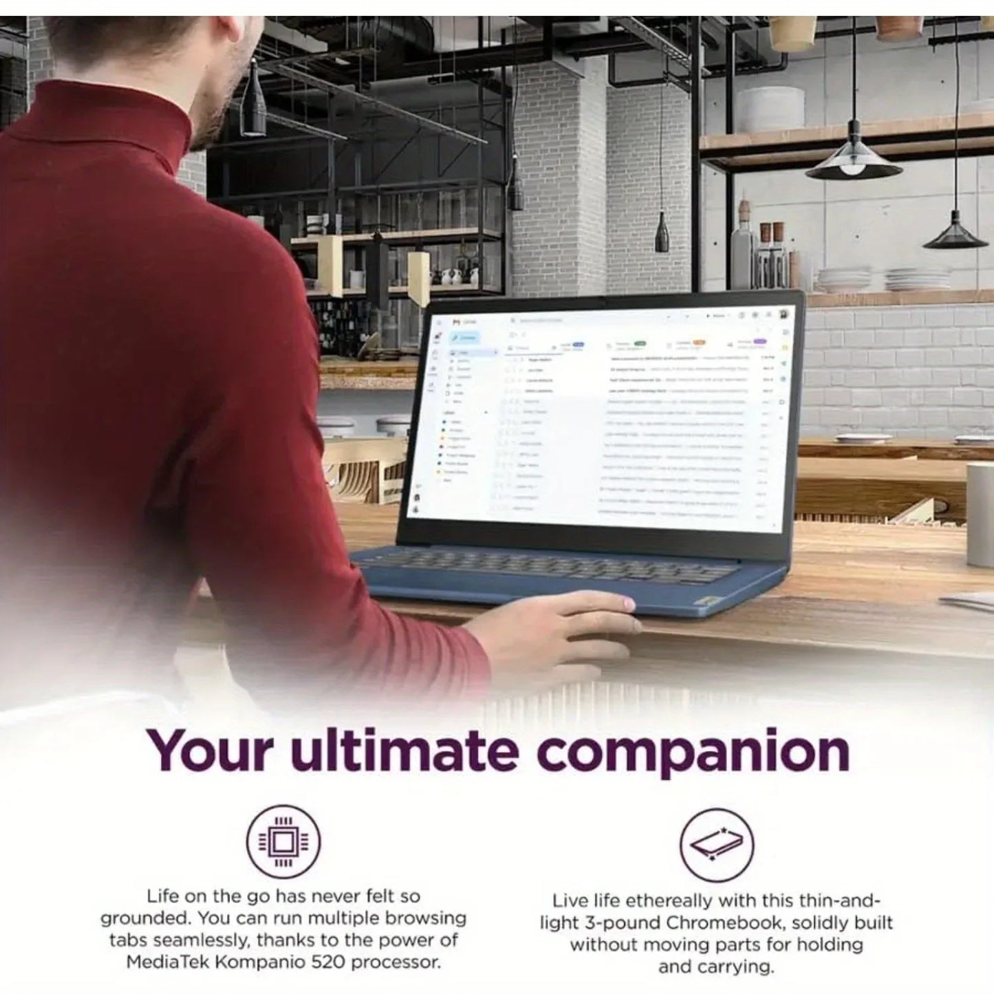 Lenovo IdeaPad Slim 3 Chromebook Full HD MediaTek Kompanio 520