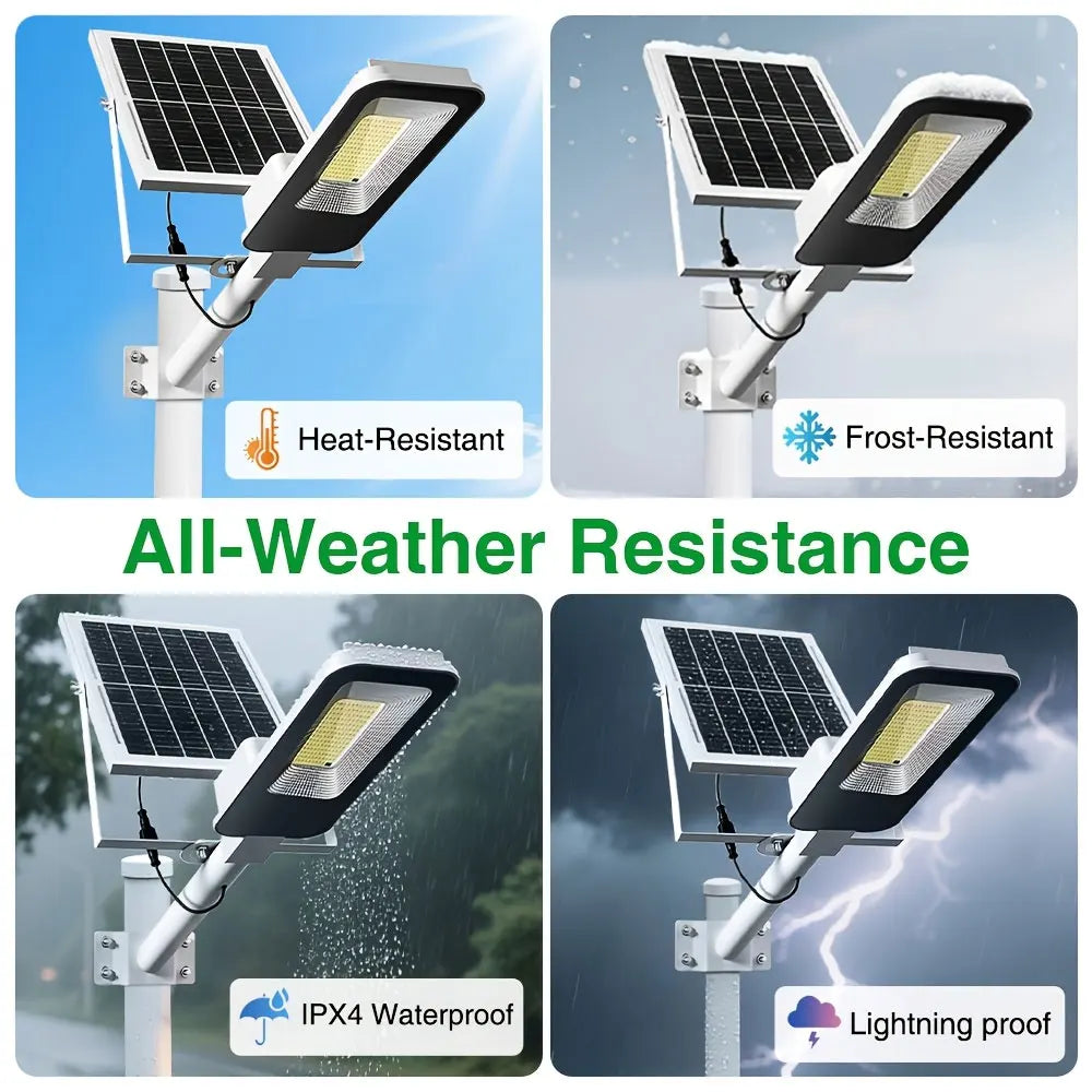 Outdoor Solar Street Lamps Set 6000mAh Waterproof Dusk To Dawn