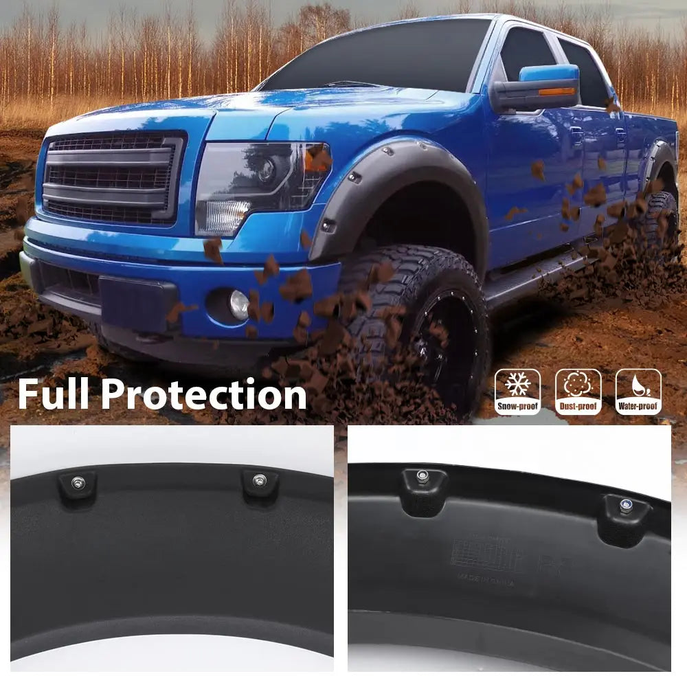 Flares Mud Guards For F150 Front And Rear 4Pcs Durable