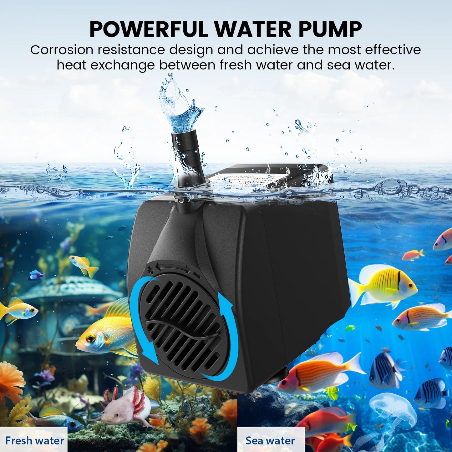 Half HP Aquarium Water Chiller AL500L For 132 Gallon Tanks