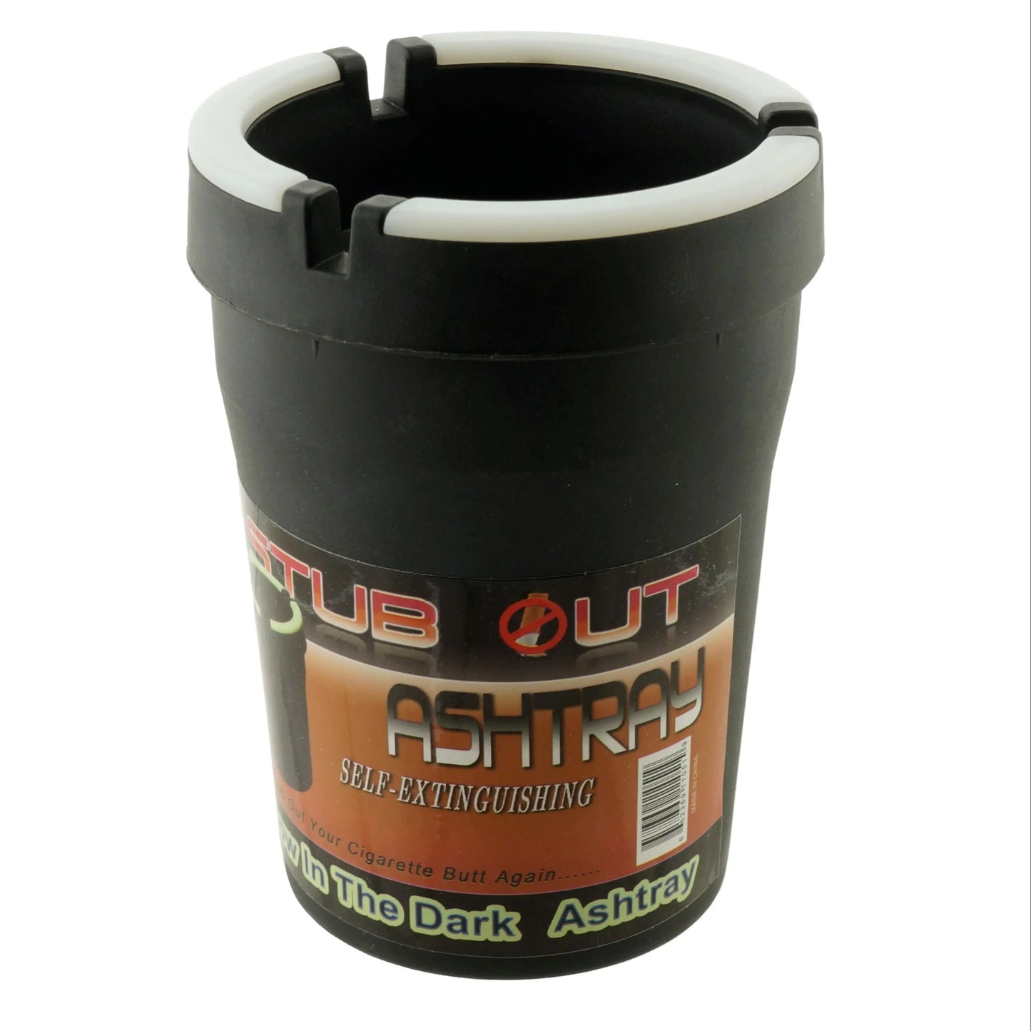 Glow In The Dark Cup Style Car Ashtray SelfExtinguishing Holder