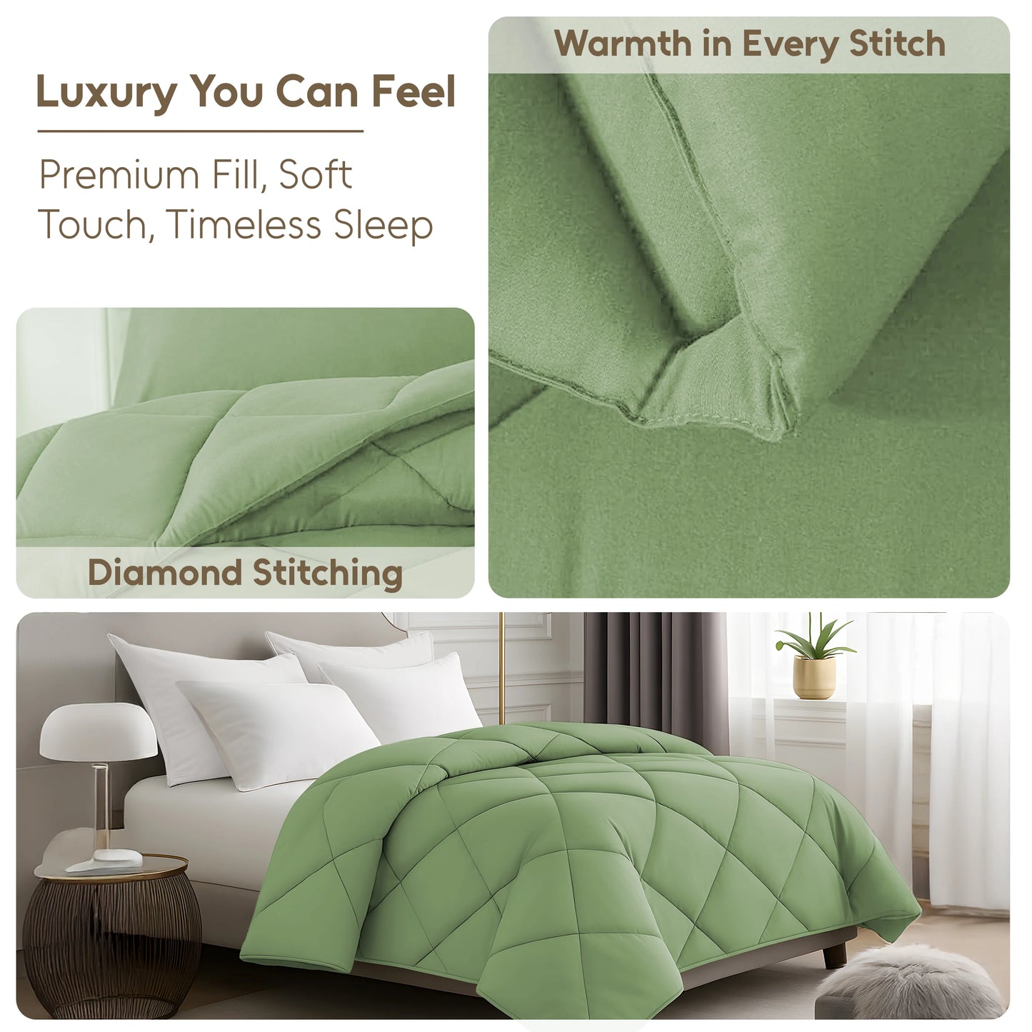 Lux Decor All-Season Comforter Lightweight Down Alternative Blanket