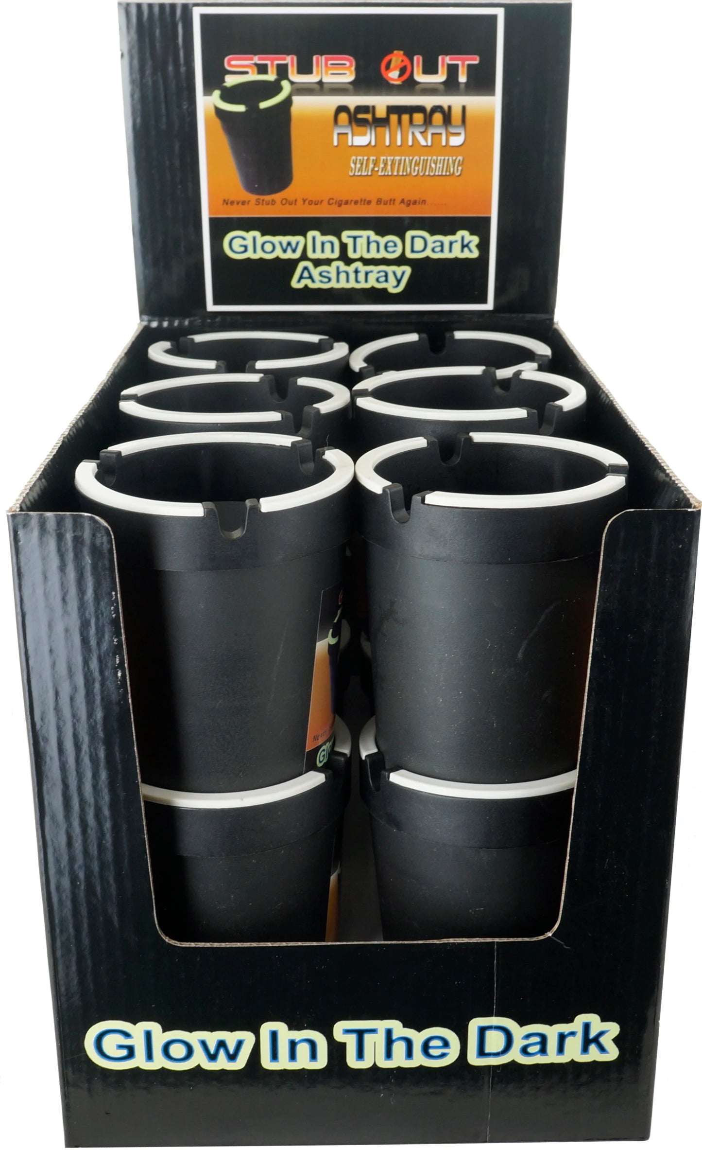 Glow In The Dark Cup Style Car Ashtray SelfExtinguishing Holder