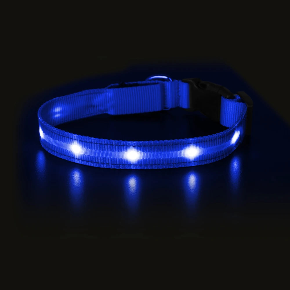 MASBRILL Light Up Dog Collar Waterproof USB Rechargeable Night Safety