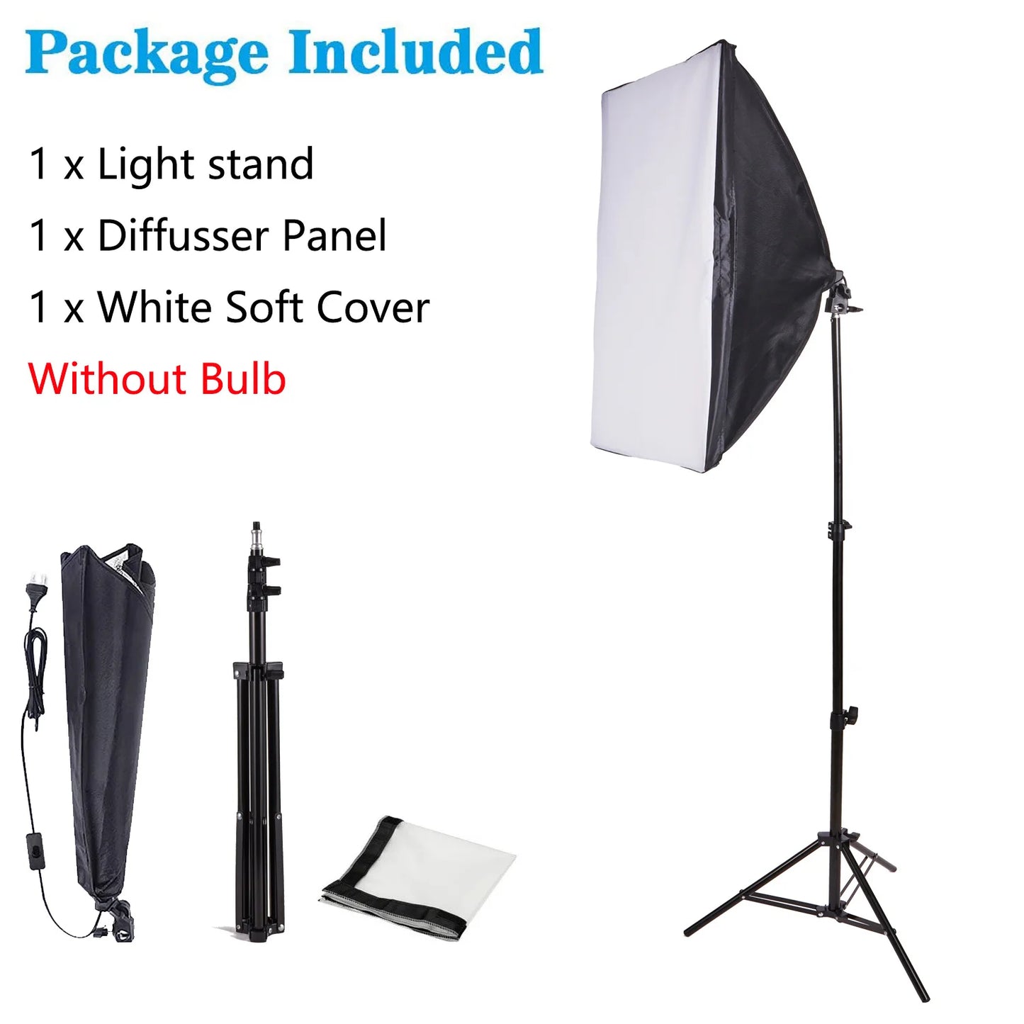 BAODELI Softbox Lighting Kit With Tripod And E27 Holder