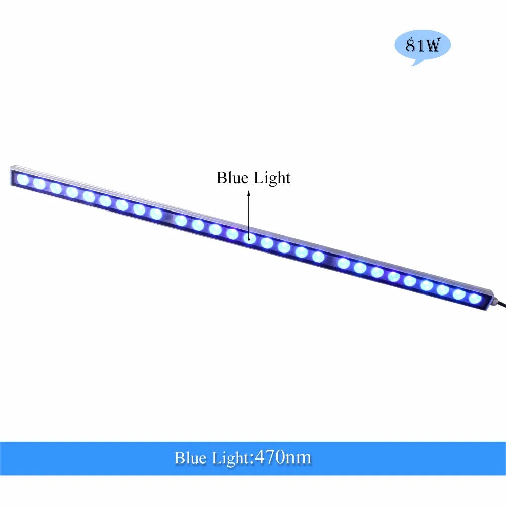Populargrow Aquarium LED Light 54W 81W 108W 470nm Blue Spectrum