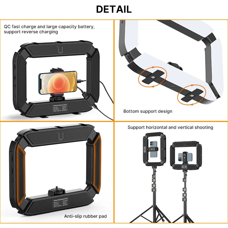 Ulanzi U200 Smartphone Video Rig With LED Ring Light YouTube