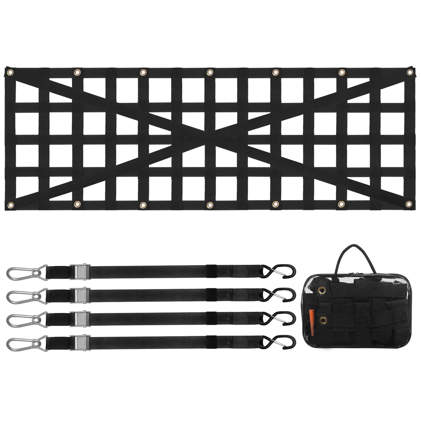 Universal Car Trunk Net Mesh With Telescopic Straps Cargo Organizer