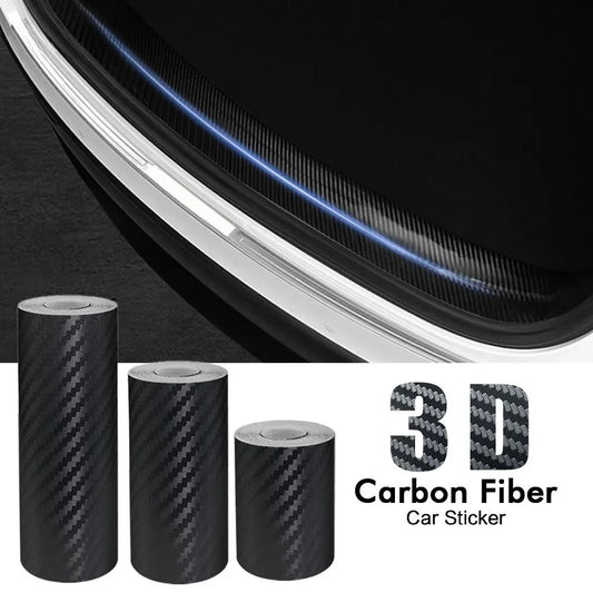 3D Carbon Fiber Car Sticker Anti Scratch Waterproof Door Sill
