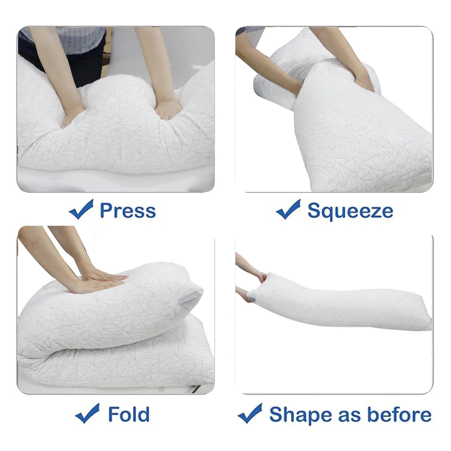 NONECN Memory Foam Body Pillow For Adults Long Sleeping Pillow
