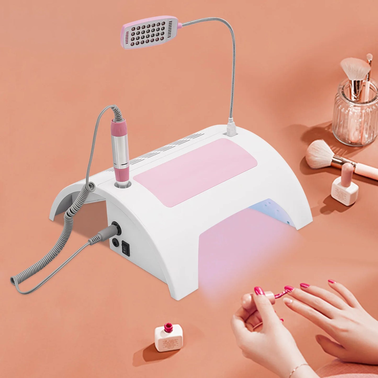 Bymaocar 5 In 1 Manicure Lamp Nail Dust Collector