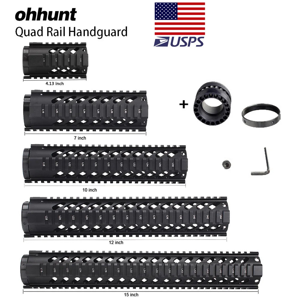 Ohhunt Free Float Picatinny Rail Mount For AR15 M16