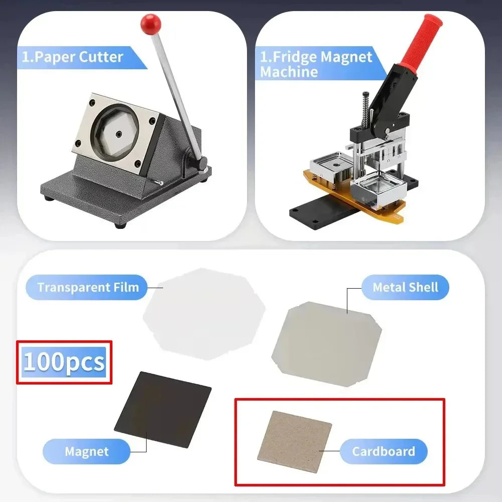Square Fridge Magnet Maker Kit For DIY Photo Magnets