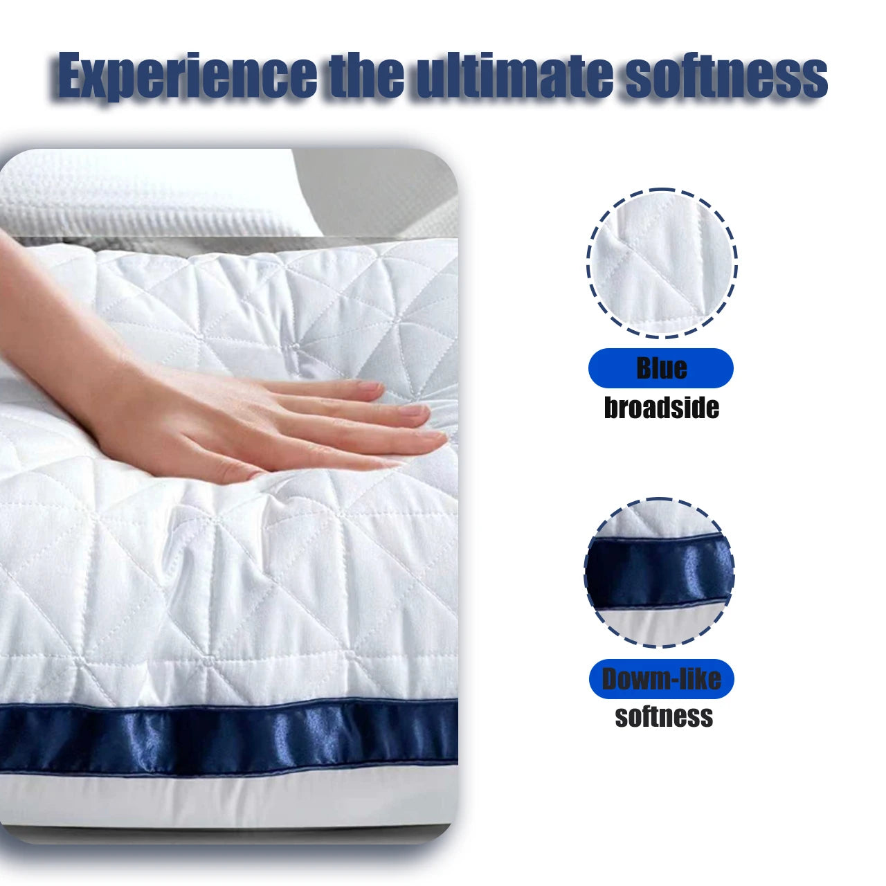 NONECN Luxury Hotel Quality Bed Pillows Set Of 2 For All Sleepers