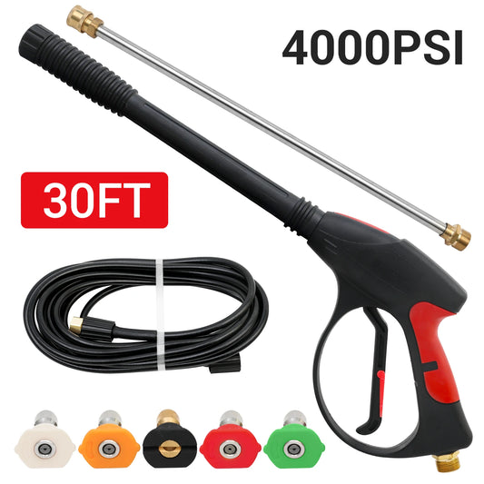 High Pressure Washer Gun 4000 PSI With Quick Connect Nozzles