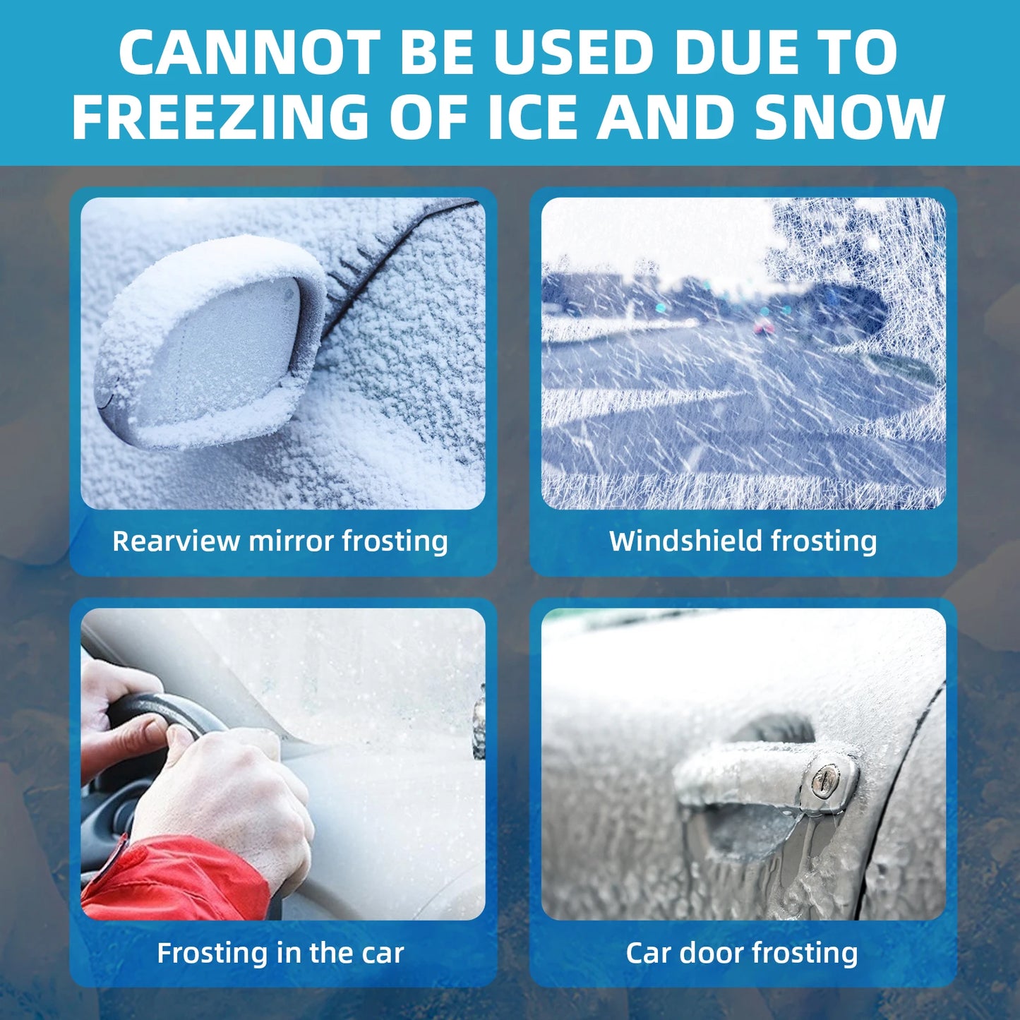 Car Snow Remover Car Anti-freeze Device Windshield Defogging and De-icing Rapid Snow Melting, Portable Heater