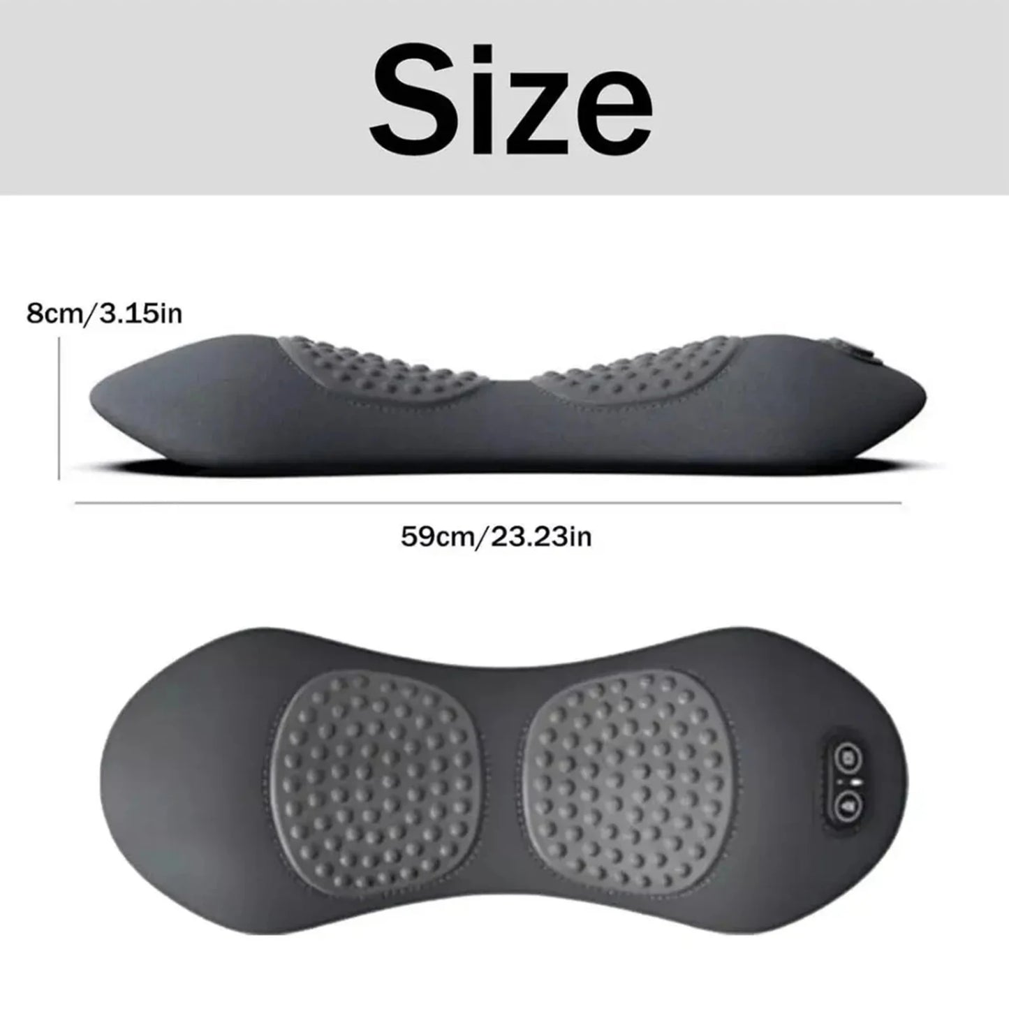 3 in 1 Electric Lumbar Support Pillow Adjustable Height Back Massager Waist Pillow with Heat Memory Foam Back Pillow
