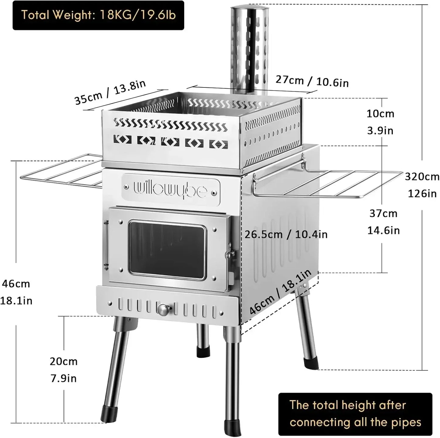 Outdoor Sauna Rocket Stove for Camping and Dry Sauna