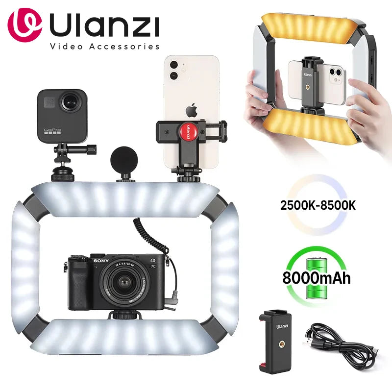 Ulanzi U200 Smartphone Video Rig LED Ring Light 2in1